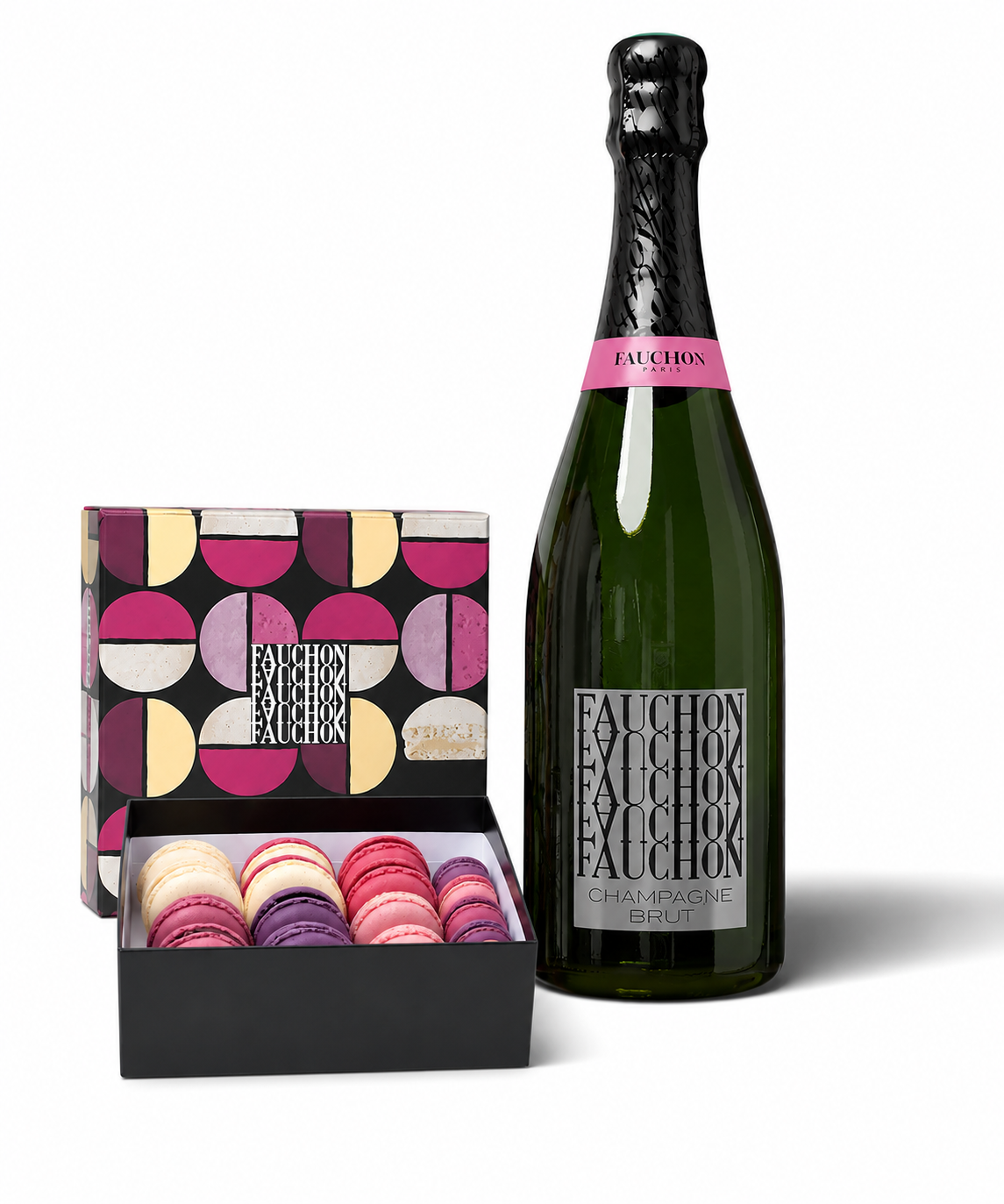 Coffret 12 macarons & champagne FAUCHON brut