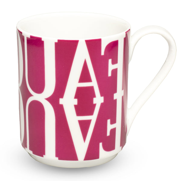 Mug magenta et blanc