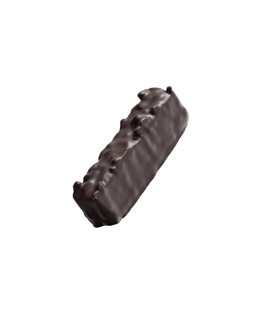 Barre chocolat noir, riz soufflé et caramel