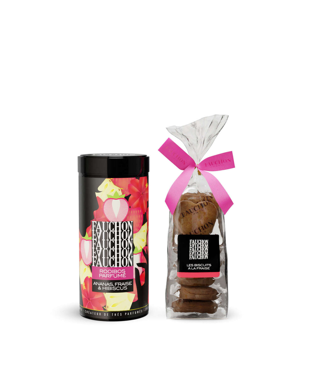 Duo Infusion & Biscuits cœur à la fraise
