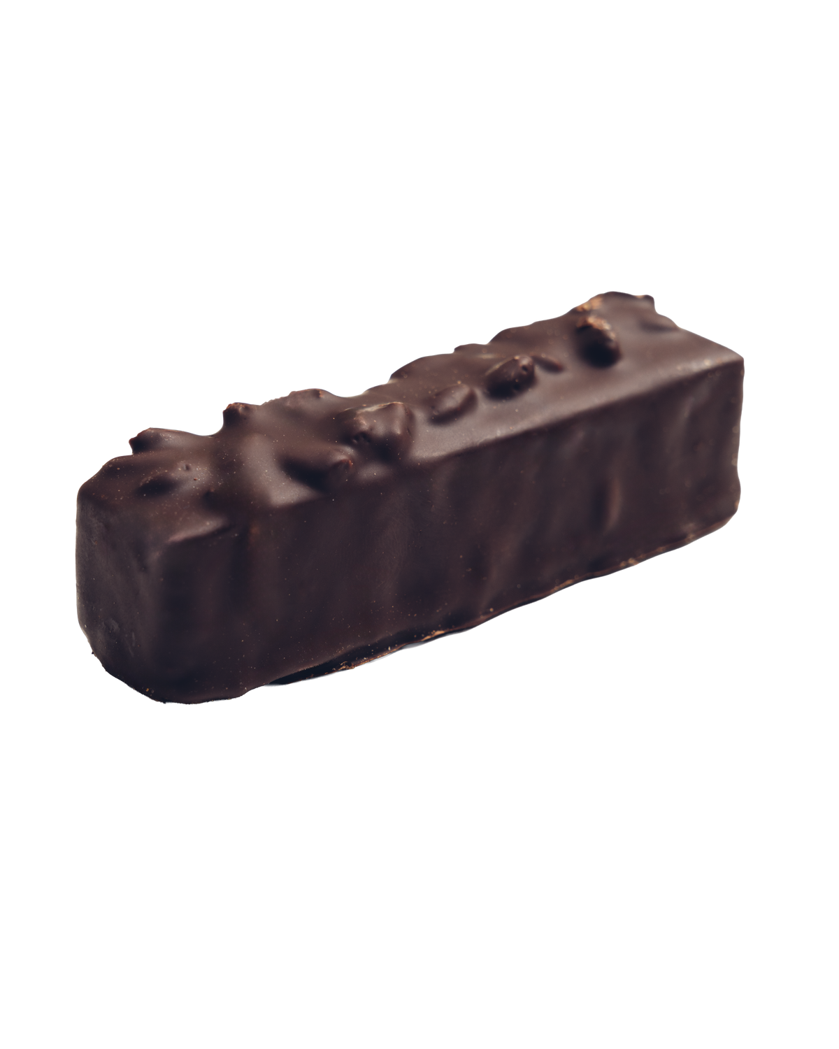 Dark chocolate, puffed rice and caramel bar